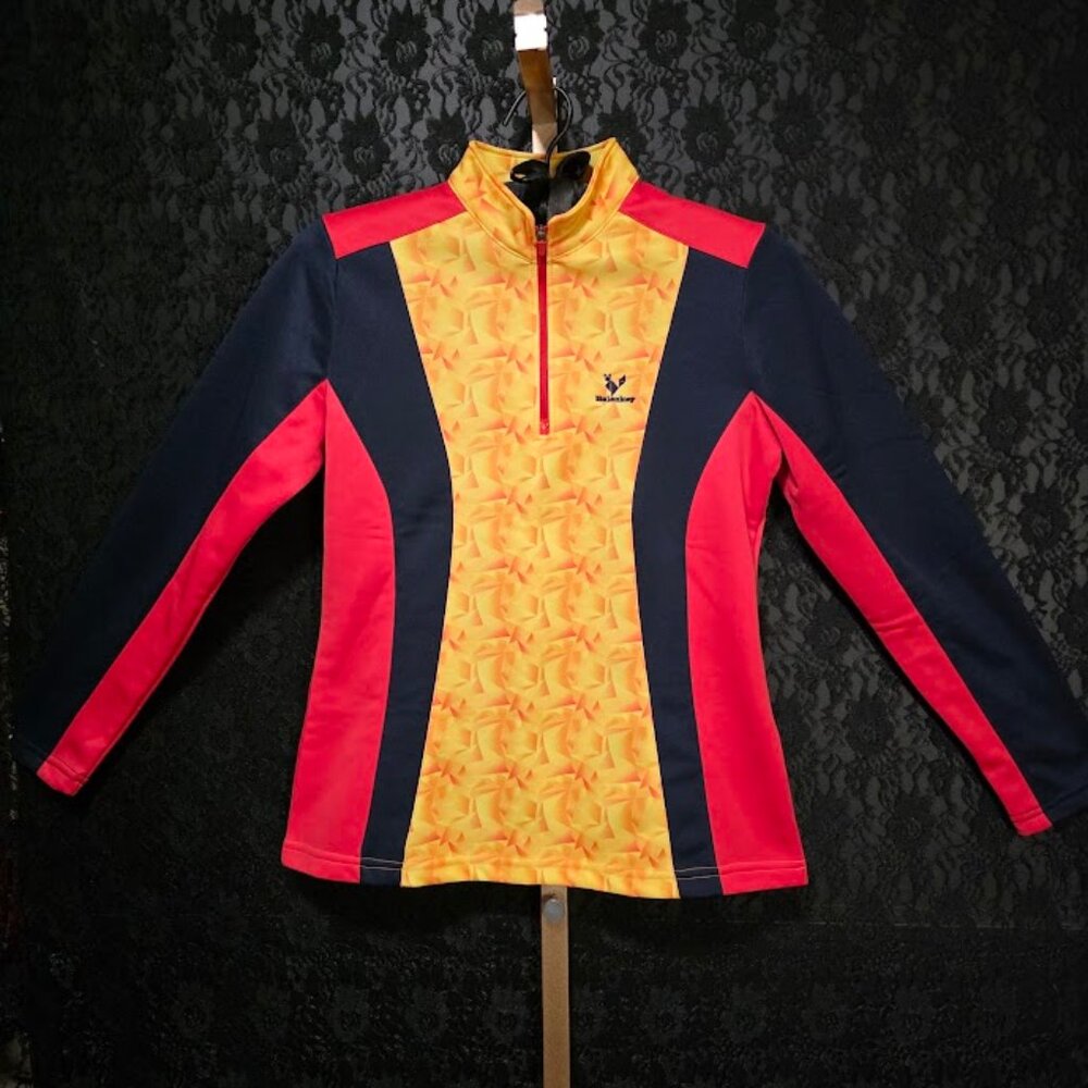 Balenkey Women's Athletic Performance Qtr Zip Long Sleeve Shirt S/M